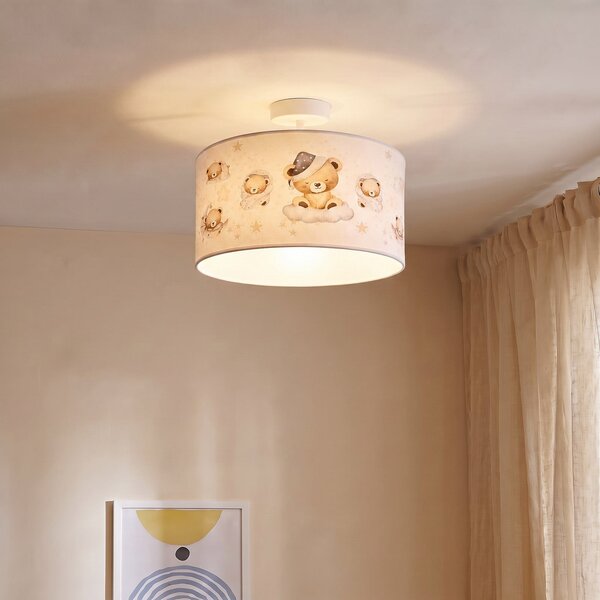 Stropné Lampa Duolla, Kids Print, Viacfarebná, Detská izba, Tkanina / Textil