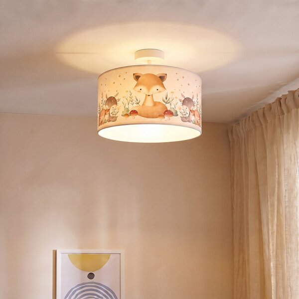 Stropné Lampa Duolla, Kids Print, Viacfarebná, Detská izba, Tkanina / Textil