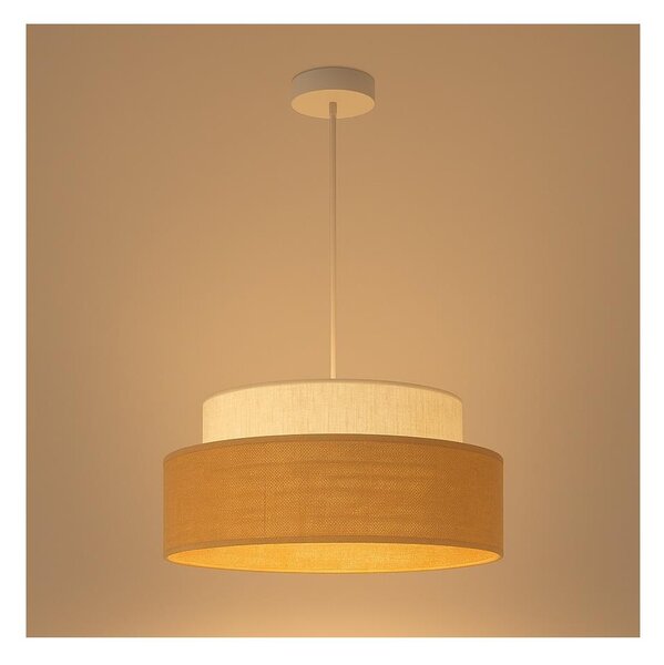 Luster na lanku BOHO 1xE27/60W/230V pr. 40 cm krémová/béžová