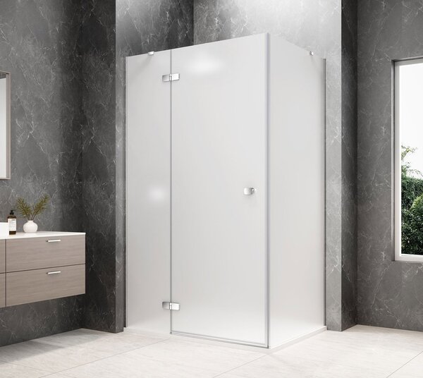 Polysan Polysan, GLOBE CHROME obdĺžniková sprchová zástena 800x900mm, matné sklo, ľavá, GB1080-3315MLC