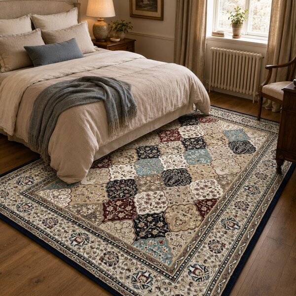 Angel Carpet, Kusový koberec Sultan 25 Blue/red, 80x150, viacfarebná, kancelária