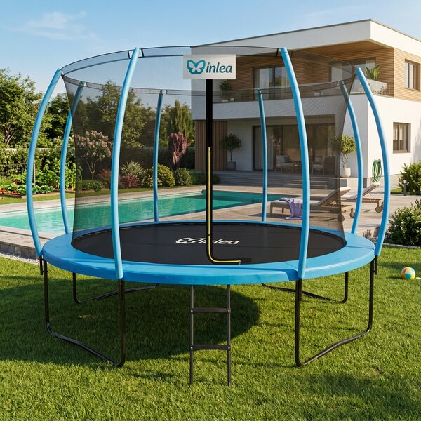 INLEA ULTIMATE Jump Trampolína 366 cm s vnútornou ochrannou sieťou - svetlomodrá