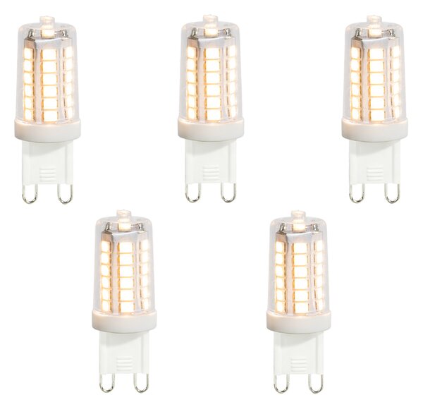 Sada 5 G9 LED žiaroviek číra 3,5W 480 lm 3000K
