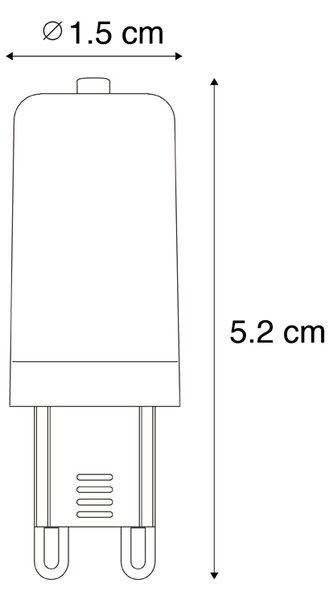 Sada 5 G9 LED žiaroviek číra 3,5W 480 lm 3000K