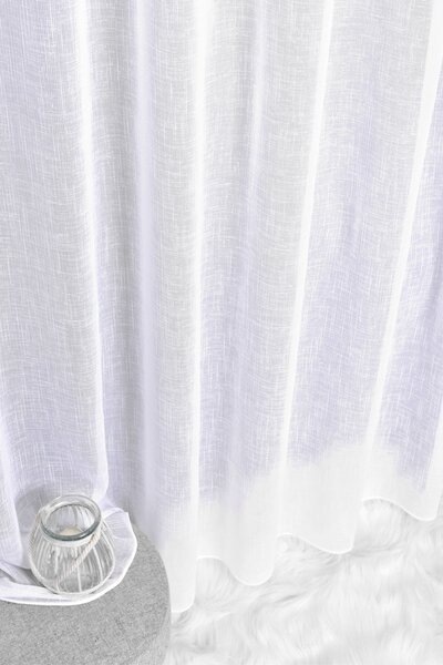 Záclona markizeta plain, Reindrop s olovkom metráž, biela 140 cm