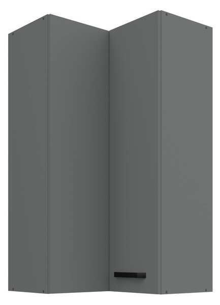 NovýNábytok.sk Horná rohová kuchynská skrinka Nesia 60x60 GN-108 2F (90°) (korpus: antracit + front: antracit). Vlastná spoľahlivá doprava až k Vám domov. 1134787