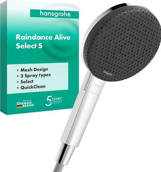 Hansgrohe Raindance Alive Select S 125 ručná sprcha, 3-trysková chrómová, 1 kus