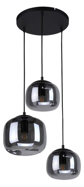 Italux PND-67705-3-BK-SG závesné stropné svietidlo Calto | 40W E27 | čierna | dymová