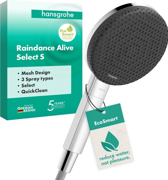 Hansgrohe Raindance Alive Select S 125 3jet EcoSmart ručná sprcha, chróm, 1 kus