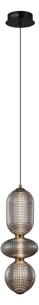 Italux PND-8545-3-AB-SG LED závesné stropné svietidlo Nico | 15W integrovaný LED zdroj | 363lm | 3000K | čierna | dymová