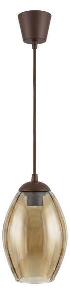Brilagi - LED luster na lankách R GLASS 1xE27/60W/230V pr. 17 cm hnedá/dymovo-béžová
