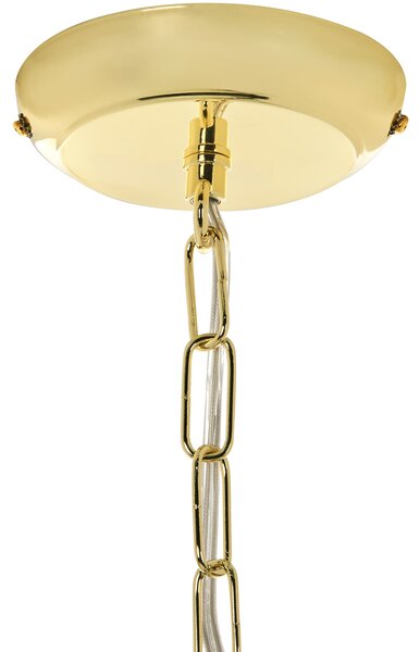 Luster zlatý železný stropná závesná lampa s kryštálmi osvetlenie v glamour štýle