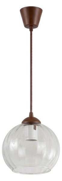 Brilagi - LED luster na lanku RETRO GLASS 1xE27/60W/230V priemer 25 cm hnedá/číra