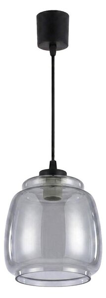Brilagi - LED luster na lanku R GLASS 1xE27/60W/230V pr. 26 cm čierna/dymovo sivá