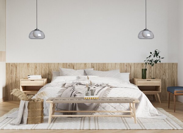 Italux PND-54637-1-BK-SG závesné stropné svietidlo Ainale | 7W G9 | čierna | dymová