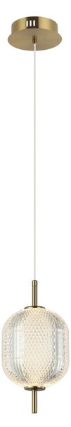 Italux PND-81438-1A-GD LED závesné stropné svietidlo Corado | 8W integrovaný LED zdroj | 3000K | zlatá | číra