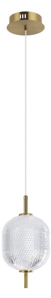 Italux PND-81438-1A-GD LED závesné stropné svietidlo Corado | 8W integrovaný LED zdroj | 3000K | zlatá | číra