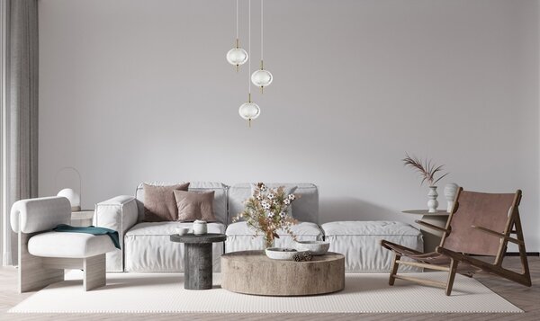 Italux PND-81418-3-BK-GD LED závesné stropné svietidlo Corado | 12W integrovaný LED zdroj | 3000K | zlatá | číra