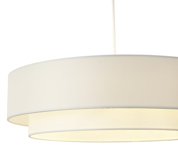 Moderné závesné svietidlo biele 50cm 3-svetelné - Drum Duo