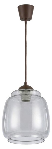 Brilagi - LED luster na lanku R GLASS 1xE27/60W/230V pr. 26 cm hnedá/dymová sivá