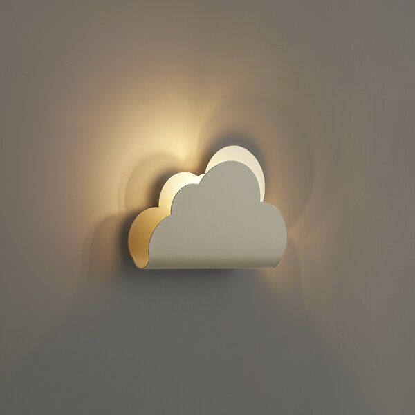 Detská nástenná lampa béžová oblak so slnkom - Cloudy