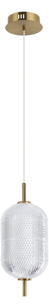 Italux PND-81438-1B-GD LED závesné stropné svietidlo Corado | 10W integrovaný LED zdroj | 3000K | zlatá | číra