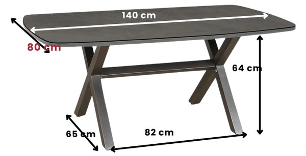 Doppler LIFE - záhradný stôl 140x80 cm