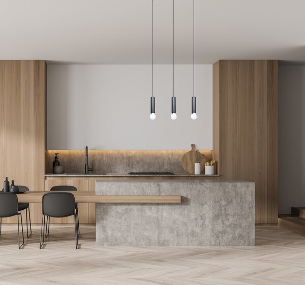 Italux PND-33849-3-BK závesné stropné svietidlo Macera | 40W E27 | čierna