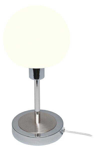 Italux TB-92039-CH LED stolná lampička Cave | 4.8W integrovaný LED zdroj | 495lm | 3000K | vypínač | chróm | opálová
