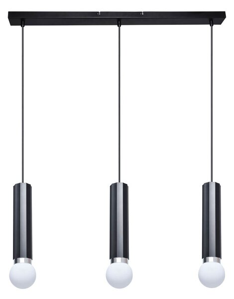 Italux PND-33849-3-BK závesné stropné svietidlo Macera | 40W E27 | čierna