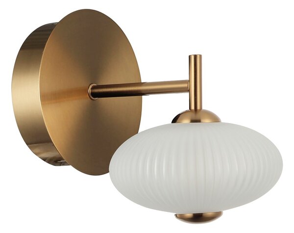Italux WL-8545-1-BK-GD LED nástenné svietidlo Nico | 5W integrovaný LED zdroj | 3000K | zlatá | čierna | biela