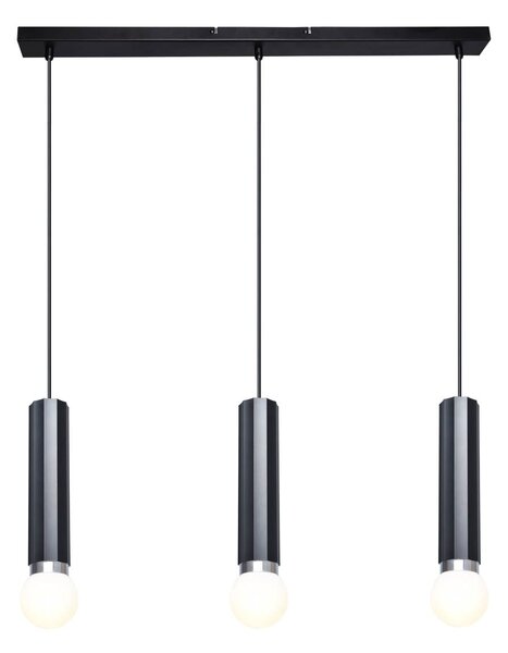 Italux PND-33849-3-BK závesné stropné svietidlo Macera | 40W E27 | čierna