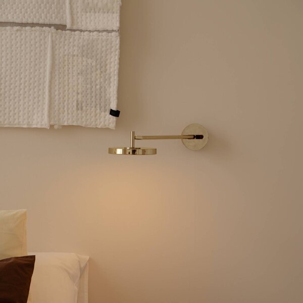 UMAGE LED nástenné svetlo Asteria LONG HW, leštená mosadz, 45 cm, Mosadz / zlato, Obývacia izba / jedáleň, kov, Dizajn, Nástenné svietidlo