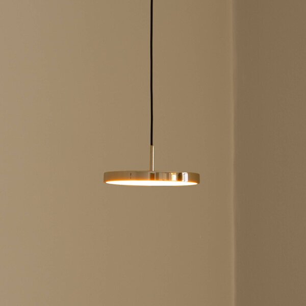 LED závesné svietidlo UMAGE Asteria Micro, leštená mosadz, Ø 15 cm, Mosadz / zlato, Obývacia izba / jedáleň, kov, Dizajn, Závesné svietidlo