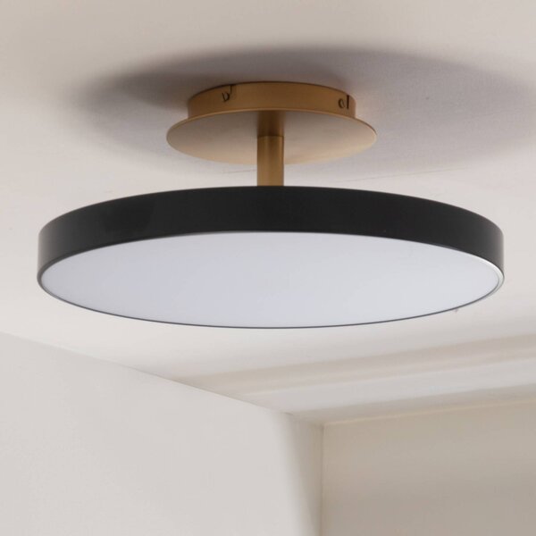 UMAGE stropné LED svetlo Asteria UP PLUS, antracitová farba Ø 60 cm, Čierna, Obývacia izba / jedáleň, kov, Dizajn, Stropné svetlo polkruhové s priestorom