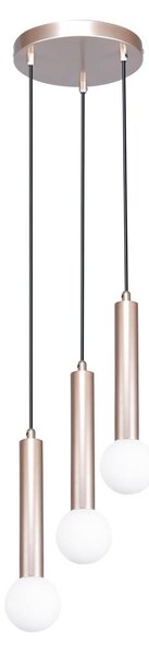 Italux PND-33574-3-CF závesné stropné svietidlo Filano | 5W G9 | hnedá | opálová
