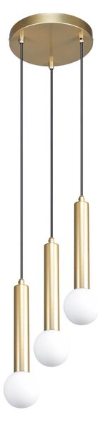 Italux PND-33574-3-GD závesné stropné svietidlo Filano | 5W G9 | zlatá | opálová