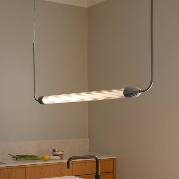 Závesné svietidlo UMAGE LEMON SQUEEZE LINEAR, oceľ, 138 cm, GU10, Hliník / sivá / zinok, Obývacia izba / jedáleň, kov, Dizajn, Závesné svietidlo