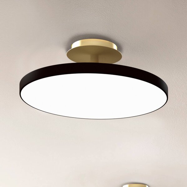 UMAGE stropné LED svetlo Asteria UP PLUS, čierne, Ø 43 cm,, Čierna, Obývacia izba / jedáleň, kov, Dizajn, Stropné svetlo polkruhové s priestorom