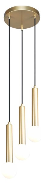 Italux PND-33574-3-GD závesné stropné svietidlo Filano | 5W G9 | zlatá | opálová