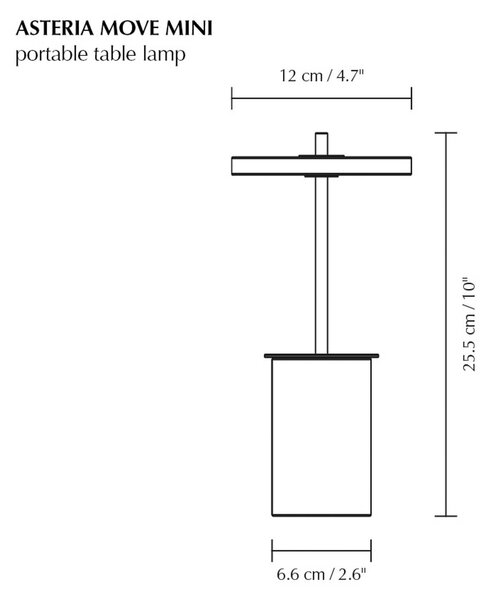 UMAGE Akumulátorová lampa Asteria MOVE MINI, mramorovo sivá/mosadz IP44, Mosadz / zlato, Obývacia izba / jedáleň, Kameň, Dizajn, Stojacie svietidlo