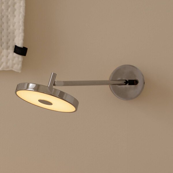 UMAGE LED nástenné svetlo Asteria LONG HW, leštená oceľ, 45 cm, Hliník / sivá / zinok, Obývacia izba / jedáleň, kov, Dizajn, Nástenné svietidlo