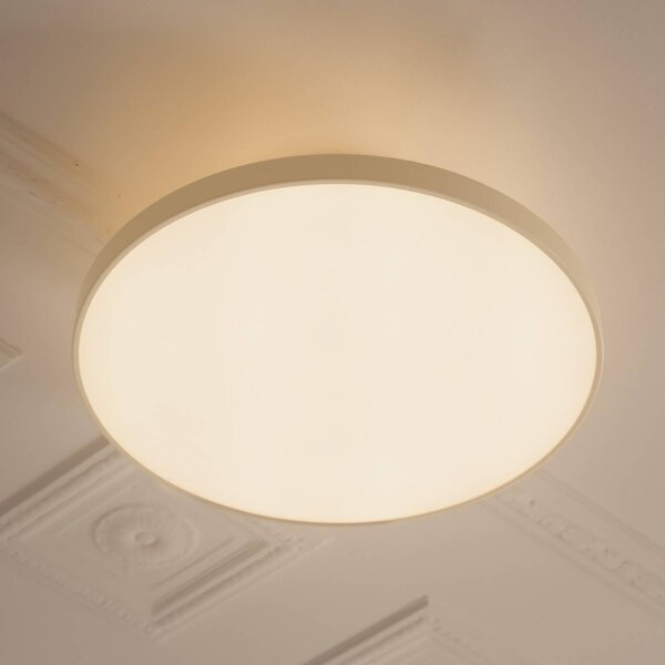 UMAGE stropné LED svetlo Asteria UP PLUS, perleťovo biele, Ø 60 cm, Krémová / jantárovo žltá, Obývacia izba / jedáleň, kov, Dizajn, Stropné svetlo polkruhové s priestorom