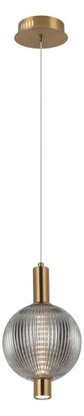 Italux PND-83631-1-BRO-SG LED závesné stropné svietidlo Lenti | 7W integrovaný LED zdroj | 3000K | na lanku | zlatá | čierna