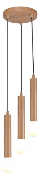 Italux PND-33574-3-WD závesné stropné svietidlo Filano | 5W G9 | hnedá | opálová