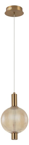 Italux PND-83631-1-AB-AMB LED závesné stropné svietidlo Lenti | 7W integrovaný LED zdroj | 3000K | na lanku | zlatá | čierna
