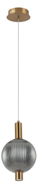 Italux PND-83631-1-BRO-SG LED závesné stropné svietidlo Lenti | 7W integrovaný LED zdroj | 3000K | na lanku | zlatá | čierna