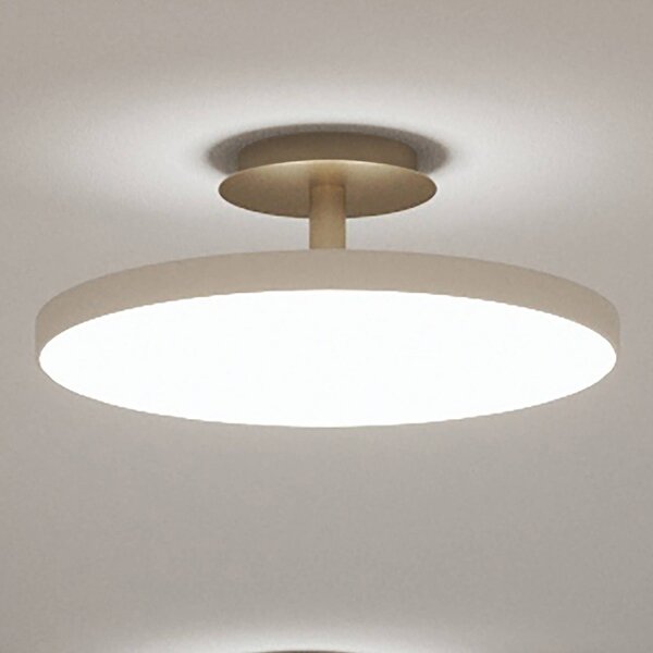 UMAGE stropné LED svetlo Asteria UP PLUS, perleťovo biele, Ø 43 cm, Krémová / jantárovo žltá, Obývacia izba / jedáleň, kov, Dizajn, Stropné svetlo polkruhové s priestorom