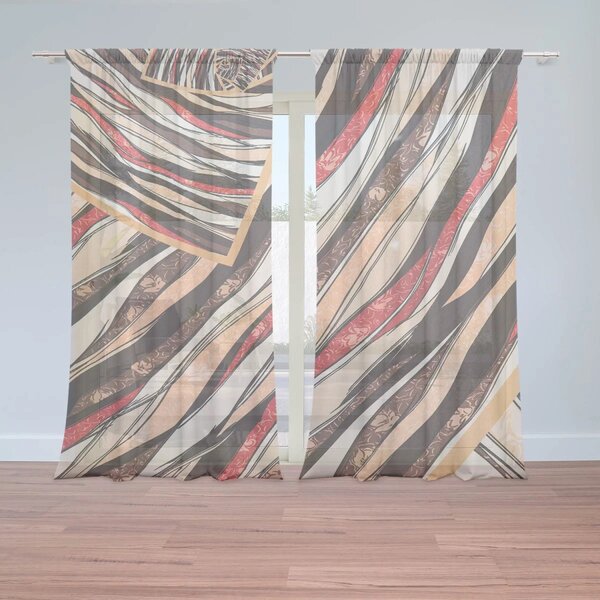 Sablio Záclony Pruhovaný motív: 2ks 150x250cm