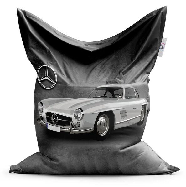 Sablio Sedací vak Mercedes-Benz 300 SL Sivé pozadie - 150x100 cm